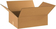 Made in USA - 14" Wide x 17" Long x 5" High Rectangle Corrugated Shipping Box - 1 Wall, Kraft (Color), 65 Lb Capacity - USA Tool & Supply