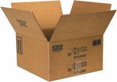 Made in USA - 17" Wide x 17" Long x 9-5/16" High Rectangle Corrugated Shipping Box - 1 Wall, Kraft (Color), 95 Lb Capacity - USA Tool & Supply