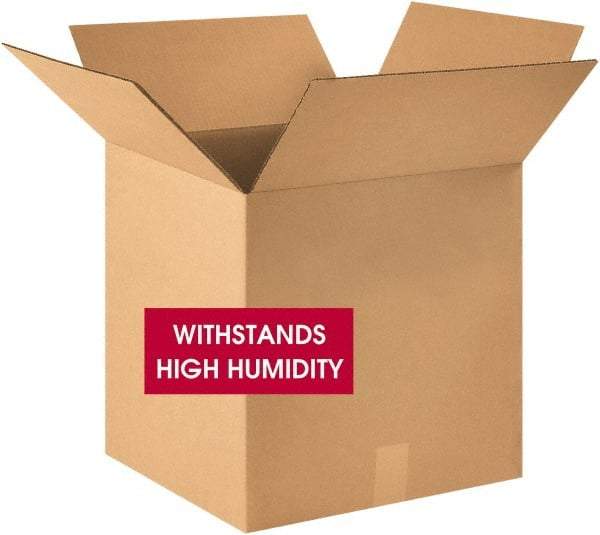 Made in USA - 18" Wide x 18" Long x 18" High Square Corrugated Shipping Box - 1 Wall, Kraft (Color), 120 Lb Capacity - USA Tool & Supply