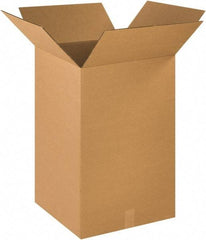 Made in USA - 18" Wide x 18" Long x 28" High Rectangle Corrugated Shipping Box - 1 Wall, Kraft (Color), 65 Lb Capacity - USA Tool & Supply