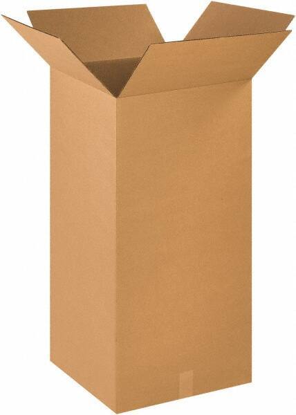 Made in USA - 18" Wide x 18" Long x 36" High Rectangle Corrugated Shipping Box - 1 Wall, Kraft (Color), 65 Lb Capacity - USA Tool & Supply