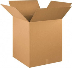 Made in USA - 20" Wide x 20" Long x 24" High Rectangle Corrugated Shipping Box - 1 Wall, Kraft (Color), 65 Lb Capacity - USA Tool & Supply