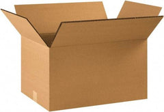 Made in USA - 18" Wide x 28" Long x 18" High Rectangle Heavy Duty Corrugated Box - 2 Walls, Kraft (Color), 100 Lb Capacity - USA Tool & Supply