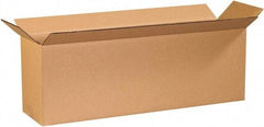 Made in USA - 6" Wide x 24" Long x 8" High Rectangle Corrugated Shipping Box - 1 Wall, Kraft (Color), 65 Lb Capacity - USA Tool & Supply