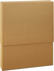 Made in USA - 8" Wide x 24" Long x 57" High Rectangle Telescoping Box - 2 Walls, Kraft (Color), 100 Lb Capacity - USA Tool & Supply