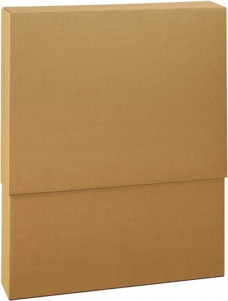 Made in USA - 4" Wide x 37" Long x 30" High Rectangle Telescoping Box - 1 Wall, Kraft (Color), 65 Lb Capacity - USA Tool & Supply