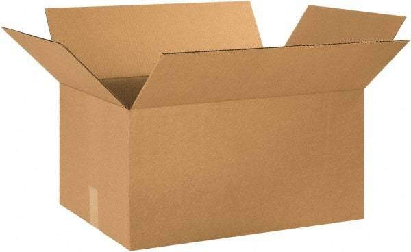 Made in USA - 16" Wide x 24" Long x 13" High Rectangle Corrugated Shipping Box - 1 Wall, Kraft (Color), 65 Lb Capacity - USA Tool & Supply