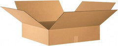 Made in USA - 24" Wide x 24" Long x 6" High Rectangle Corrugated Shipping Box - 1 Wall, Kraft (Color), 65 Lb Capacity - USA Tool & Supply