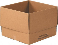 Made in USA - 24" Wide x 24" Long x 18" High Rectangle Moving Boxes - 1 Wall, Kraft (Color), 65 Lb Capacity - USA Tool & Supply
