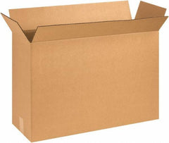 Made in USA - 8-3/8" Wide x 25-1/8" Long x 17-1/2" High Rectangle Corrugated Shipping Box - 1 Wall, Kraft (Color), 65 Lb Capacity - USA Tool & Supply