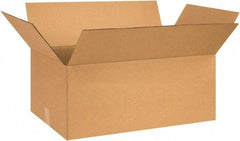 Made in USA - 18" Wide x 28" Long x 10" High Rectangle Corrugated Shipping Box - 1 Wall, Kraft (Color), 65 Lb Capacity - USA Tool & Supply