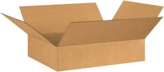 Made in USA - 20" Wide x 26" Long x 6" High Rectangle Corrugated Shipping Box - 1 Wall, Kraft (Color), 65 Lb Capacity - USA Tool & Supply