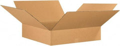 Made in USA - 26" Wide x 26" Long x 8" High Rectangle Corrugated Shipping Box - 1 Wall, Kraft (Color), 65 Lb Capacity - USA Tool & Supply