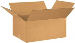 Made in USA - 22" Wide x 26" Long x 12" High Rectangle Corrugated Shipping Box - 1 Wall, Kraft (Color), 65 Lb Capacity - USA Tool & Supply