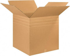 Made in USA - 26" Wide x 26" Long x 26" High Square Multi-Depth Box - 1 Wall, Kraft (Color), 65 Lb Capacity - USA Tool & Supply