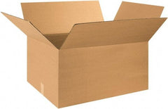 Made in USA - 18" Wide x 28" Long x 12" High Rectangle Corrugated Shipping Box - 1 Wall, Kraft (Color), 65 Lb Capacity - USA Tool & Supply