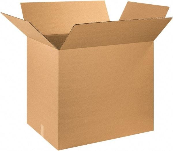 Made in USA - 20" Wide x 28" Long x 25" High Rectangle Corrugated Shipping Box - 1 Wall, Kraft (Color), 65 Lb Capacity - USA Tool & Supply