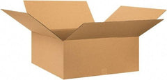 Made in USA - 28" Wide x 28" Long x 12" High Rectangle Corrugated Shipping Box - 1 Wall, Kraft (Color), 65 Lb Capacity - USA Tool & Supply