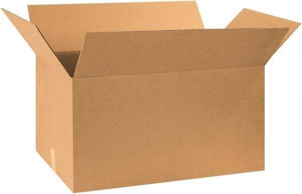 Made in USA - 17" Wide x 30" Long x 16" High Rectangle Corrugated Shipping Box - 1 Wall, Kraft (Color), 65 Lb Capacity - USA Tool & Supply
