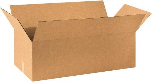 Made in USA - 20" Wide x 36" Long x 15" High Rectangle Corrugated Shipping Box - 1 Wall, Kraft (Color), 65 Lb Capacity - USA Tool & Supply