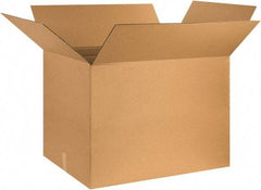 Made in USA - 24" Wide x 32" Long x 24" High Rectangle Corrugated Shipping Box - 1 Wall, Kraft (Color), 65 Lb Capacity - USA Tool & Supply