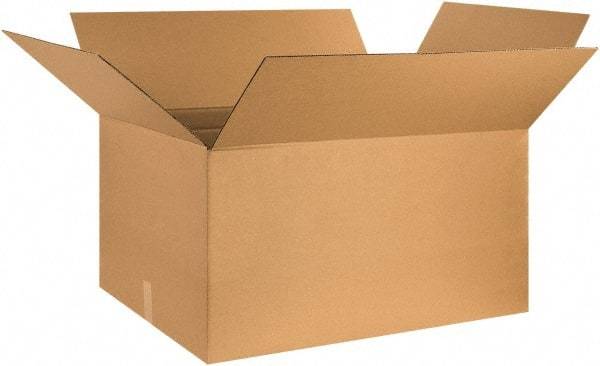 Made in USA - 16" Wide x 32" Long x 16" High Rectangle Corrugated Shipping Box - 1 Wall, Kraft (Color), 65 Lb Capacity - USA Tool & Supply