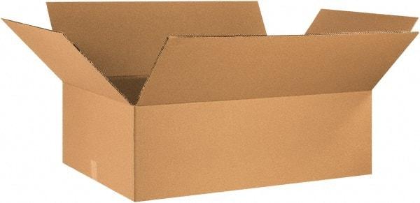 Made in USA - 18" Wide x 36" Long x 12" High Rectangle Heavy Duty Corrugated Box - 2 Walls, Kraft (Color), 100 Lb Capacity - USA Tool & Supply