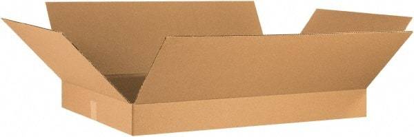 Made in USA - 24" Wide x 36" Long x 4" High Rectangle Corrugated Shipping Box - 1 Wall, Kraft (Color), 65 Lb Capacity - USA Tool & Supply