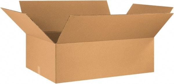 Made in USA - 24" Wide x 48" Long x 12" High Rectangle Corrugated Shipping Box - 1 Wall, Kraft (Color), 65 Lb Capacity - USA Tool & Supply