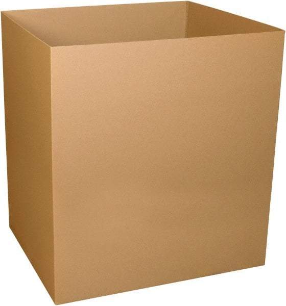 Made in USA - 40" Wide x 48" Long x 48" High Rectangle Corrugated Shipping Box - 1 Wall, Kraft (Color), 65 Lb Capacity - USA Tool & Supply