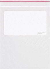 Minigrip - 6 x 9", 2 mil Minigrip White Block Reclosable Polybags - Clear - USA Tool & Supply