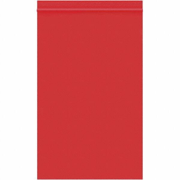 Value Collection - 5 x 8", 2 mil Reclosable Polybags - Red - USA Tool & Supply