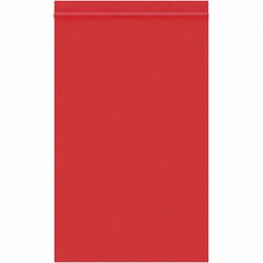 Value Collection - 5 x 8", 2 mil Reclosable Polybags - Red - USA Tool & Supply
