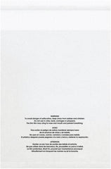 Value Collection - 9 x 12", 1.5 mil Resealable Suffocation Warning Polybags - Clear - USA Tool & Supply