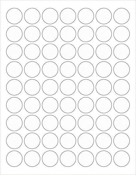 Tape Logic - 1" Long, Clear Paper Laser Label - For Laser Printers - USA Tool & Supply