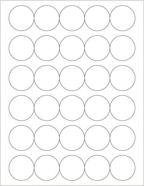 Tape Logic - 1-1/2" Long, Gloss White Paper Laser Label - For Laser Printers - USA Tool & Supply