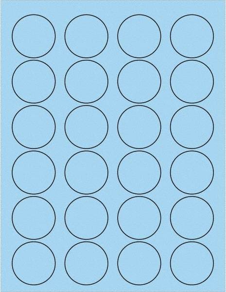 Tape Logic - 1-5/8" Long, Pastel Blue Paper Laser Label - For Laser Printers - USA Tool & Supply