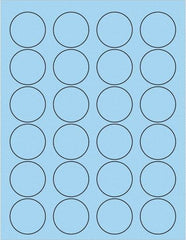 Tape Logic - 1-5/8" Long, Pastel Blue Paper Laser Label - For Laser Printers - USA Tool & Supply