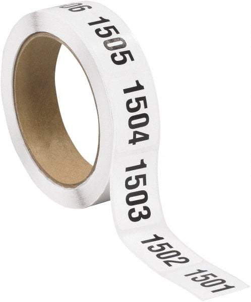 Tape Logic - 1-1/2" Long, Black/White Paper Inventory Labels - For Multi-Use - USA Tool & Supply