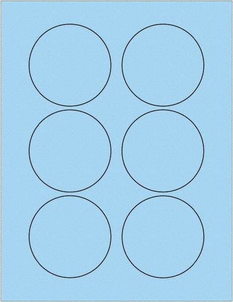 Tape Logic - 3" Long, Pastel Blue Paper Laser Label - For Laser Printers - USA Tool & Supply