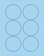 Tape Logic - 3" Long, Pastel Blue Paper Laser Label - For Laser Printers - USA Tool & Supply