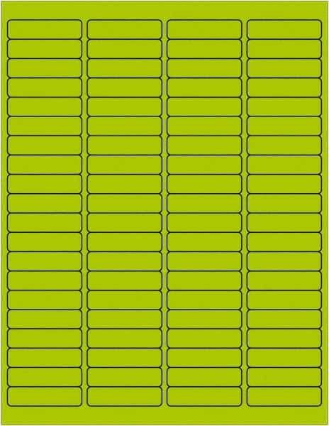 Tape Logic - 1/2" Long, Fluorescent Green Paper Laser Label - For Laser Printers - USA Tool & Supply