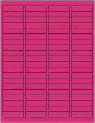 Tape Logic - 1/2" Long, Fluorescent Pink Paper Laser Label - For Laser Printers - USA Tool & Supply