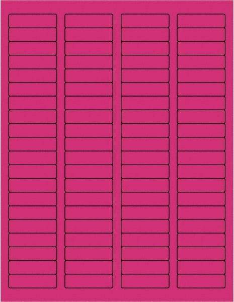 Tape Logic - 1-3/4" Long, Fluorescent Pink Paper Laser Label - For Laser Printers - USA Tool & Supply