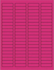 Tape Logic - 1-3/4" Long, Fluorescent Pink Paper Laser Label - For Laser Printers - USA Tool & Supply