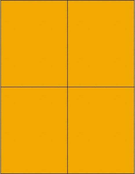 Tape Logic - 5-1/2" Long, Fluorescent Orange Paper Laser Label - For Laser Printers - USA Tool & Supply