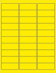 Tape Logic - 2-5/8" Long, Fluorescent Yellow Paper Laser Label - For Laser Printers - USA Tool & Supply