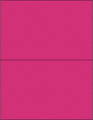 Tape Logic - 8-1/2" Long, Fluorescent Pink Paper Laser Label - For Laser Printers - USA Tool & Supply