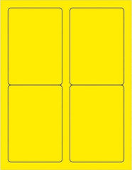 Tape Logic - 5" Long, Fluorescent Yellow Paper Laser Label - For Laser Printers - USA Tool & Supply