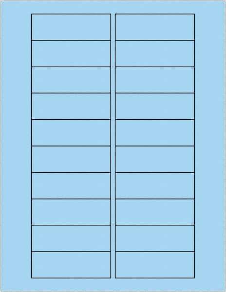 Tape Logic - 3" Long, Pastel Blue Paper Laser Label - For Laser Printers - USA Tool & Supply